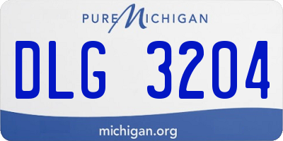 MI license plate DLG3204