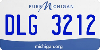 MI license plate DLG3212