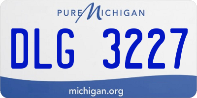 MI license plate DLG3227