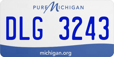 MI license plate DLG3243