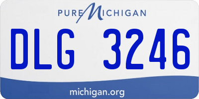 MI license plate DLG3246