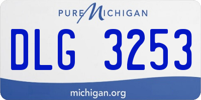 MI license plate DLG3253