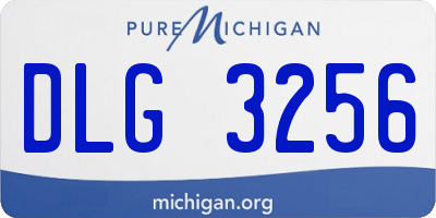 MI license plate DLG3256