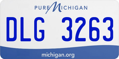 MI license plate DLG3263