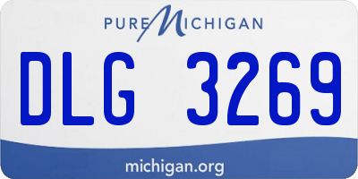 MI license plate DLG3269