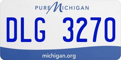 MI license plate DLG3270