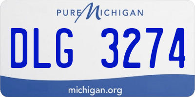 MI license plate DLG3274