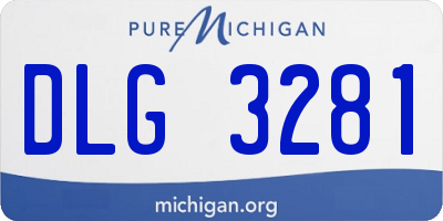 MI license plate DLG3281