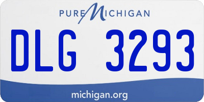 MI license plate DLG3293