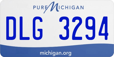 MI license plate DLG3294