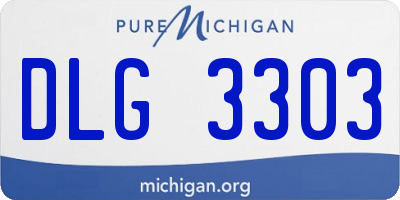 MI license plate DLG3303