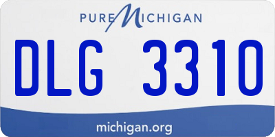 MI license plate DLG3310