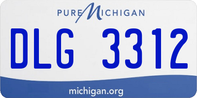 MI license plate DLG3312