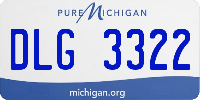 MI license plate DLG3322