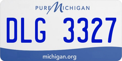 MI license plate DLG3327