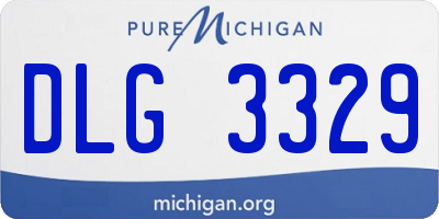 MI license plate DLG3329