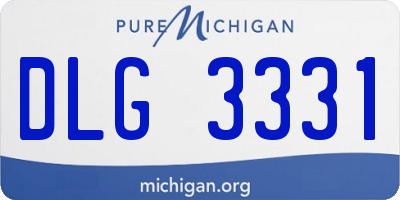 MI license plate DLG3331
