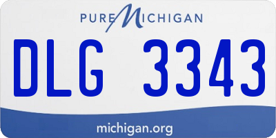 MI license plate DLG3343