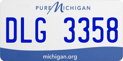 MI license plate DLG3358