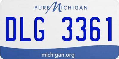 MI license plate DLG3361
