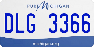 MI license plate DLG3366