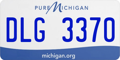 MI license plate DLG3370