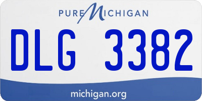 MI license plate DLG3382