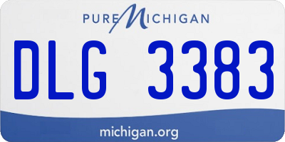 MI license plate DLG3383