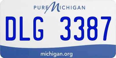MI license plate DLG3387