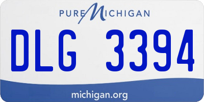 MI license plate DLG3394