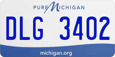 MI license plate DLG3402