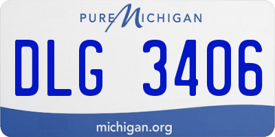 MI license plate DLG3406