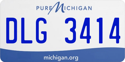 MI license plate DLG3414