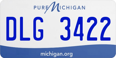 MI license plate DLG3422