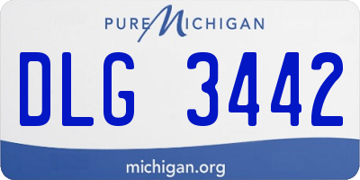 MI license plate DLG3442