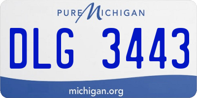 MI license plate DLG3443