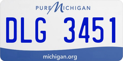 MI license plate DLG3451
