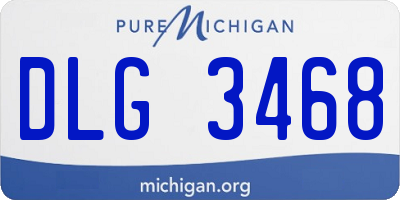 MI license plate DLG3468