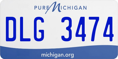 MI license plate DLG3474