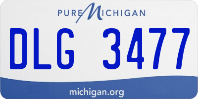 MI license plate DLG3477