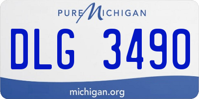 MI license plate DLG3490
