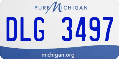 MI license plate DLG3497