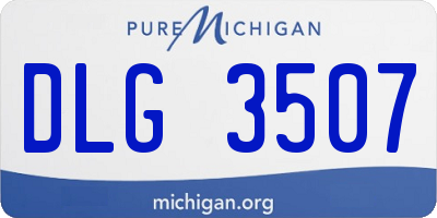MI license plate DLG3507