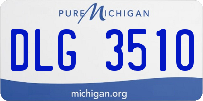MI license plate DLG3510