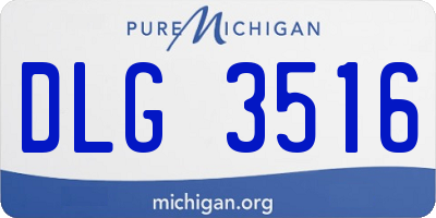 MI license plate DLG3516