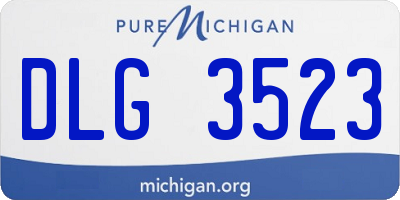MI license plate DLG3523
