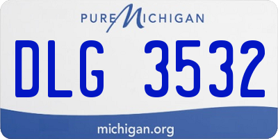 MI license plate DLG3532
