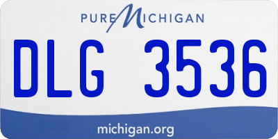 MI license plate DLG3536