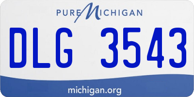 MI license plate DLG3543