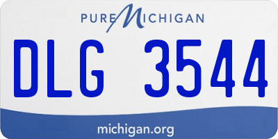 MI license plate DLG3544